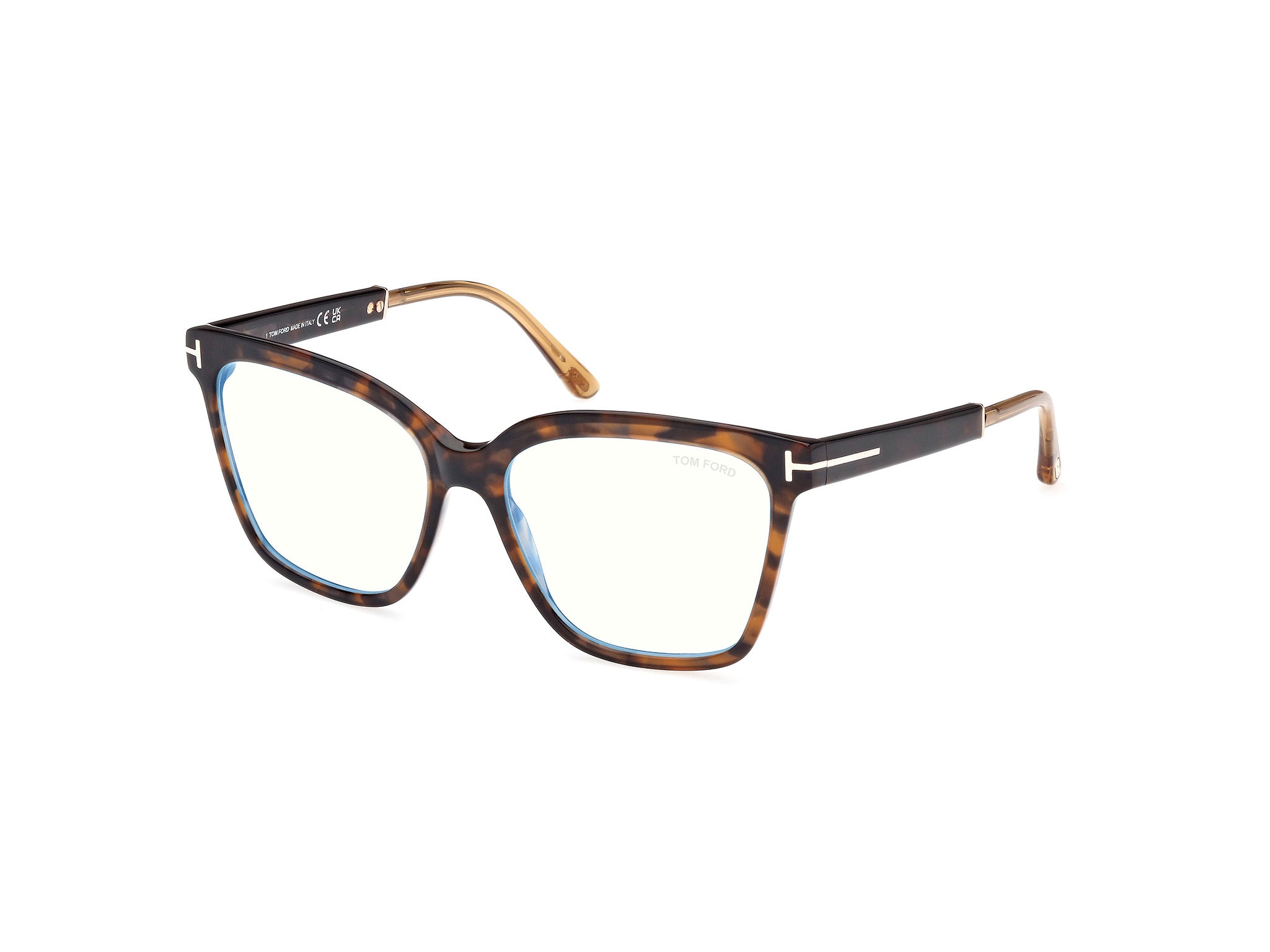 Tom Ford Donna Ft5892-B 52 Montature Da Vista Acetato Havana  Squadrata Normale
