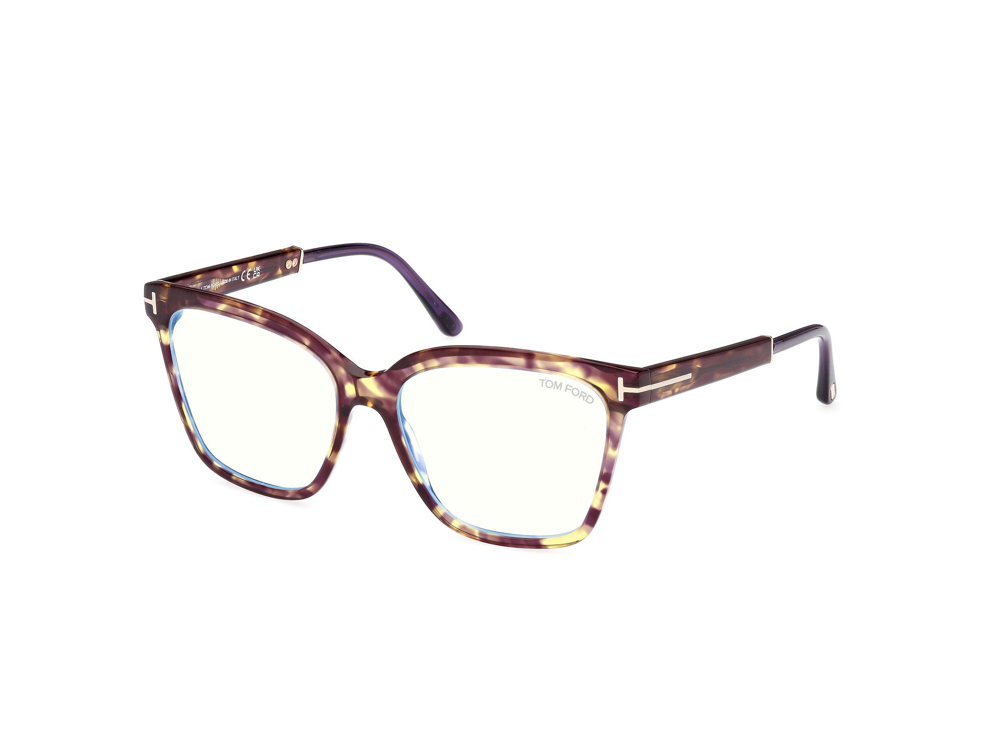 Tom Ford Donna Ft5892-B 55 Montature Da Vista Acetato Havana  Squadrata Normale