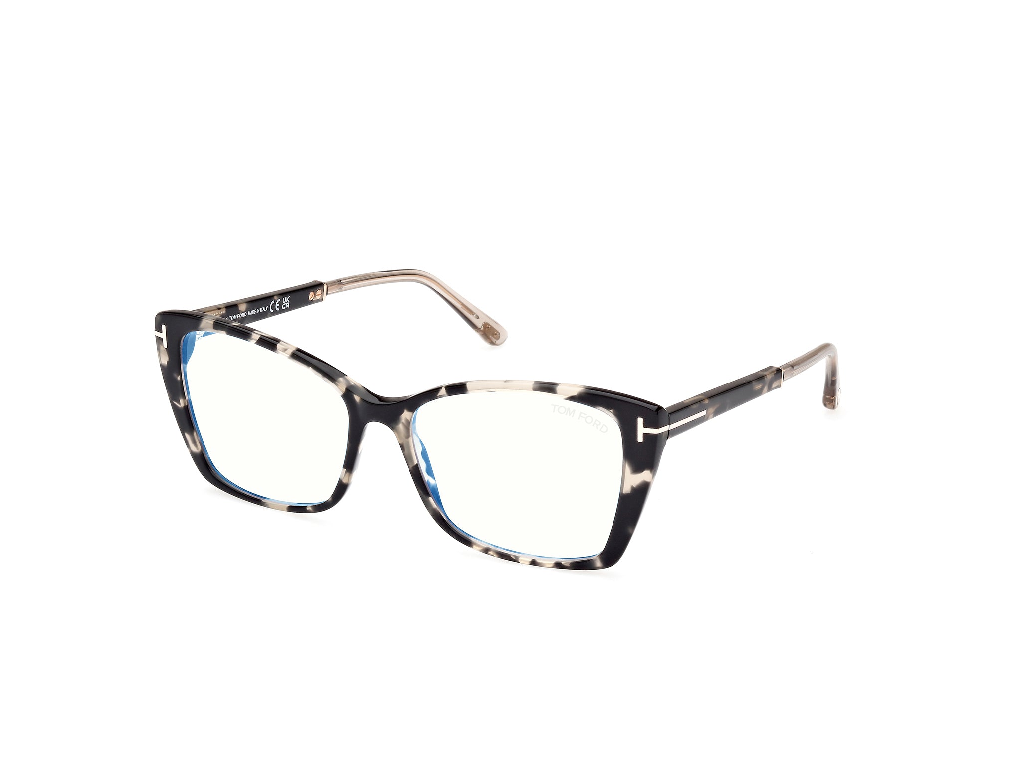 Tom Ford Donna Ft5893-B 5 Montature Da Vista Acetato Nero  Farfalla Normale