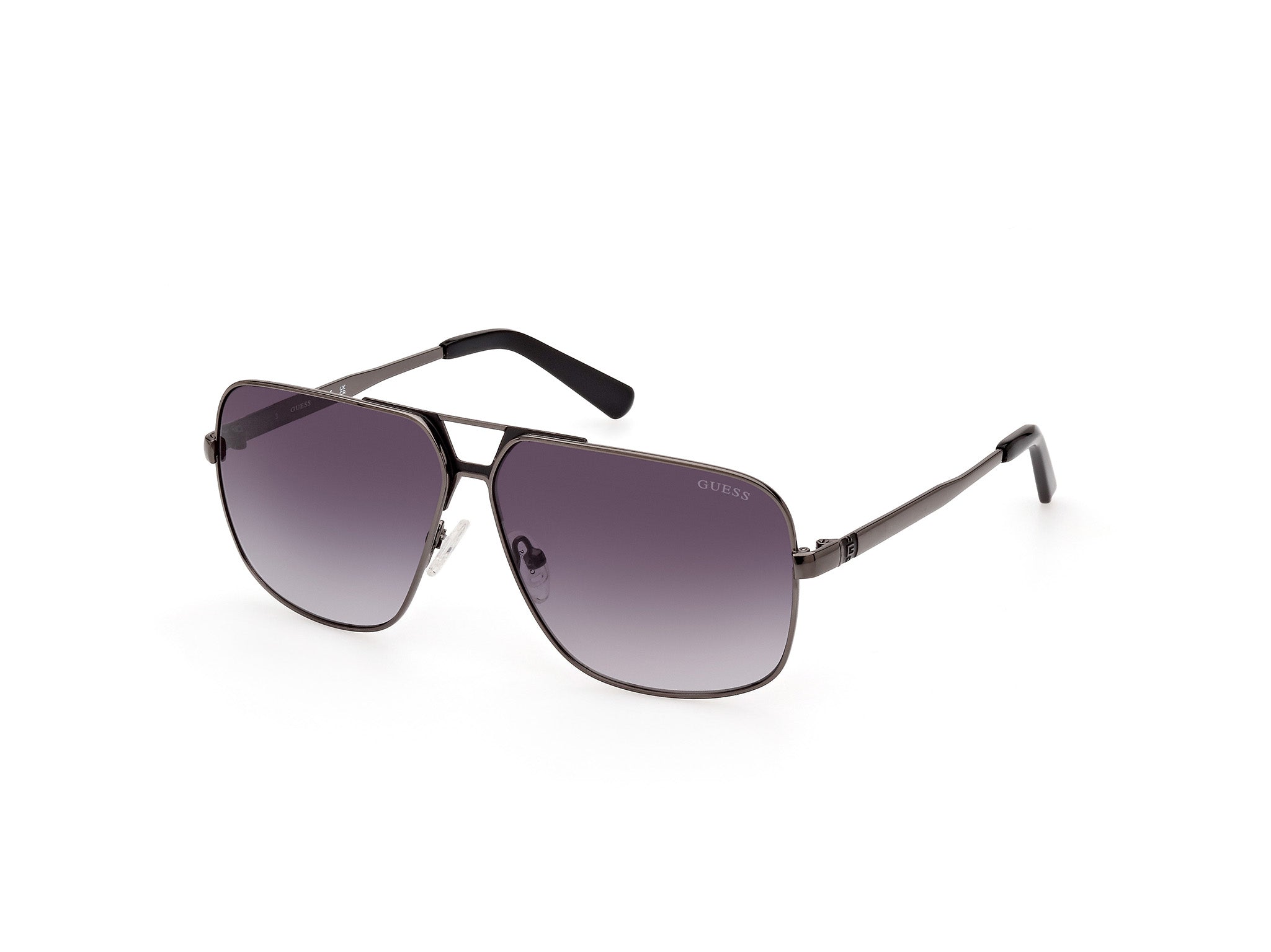 Guess Uomo Gu00070 08B Occhiali Da Sole Metallo Antracite Fumo Squadrata Normale Sfumato