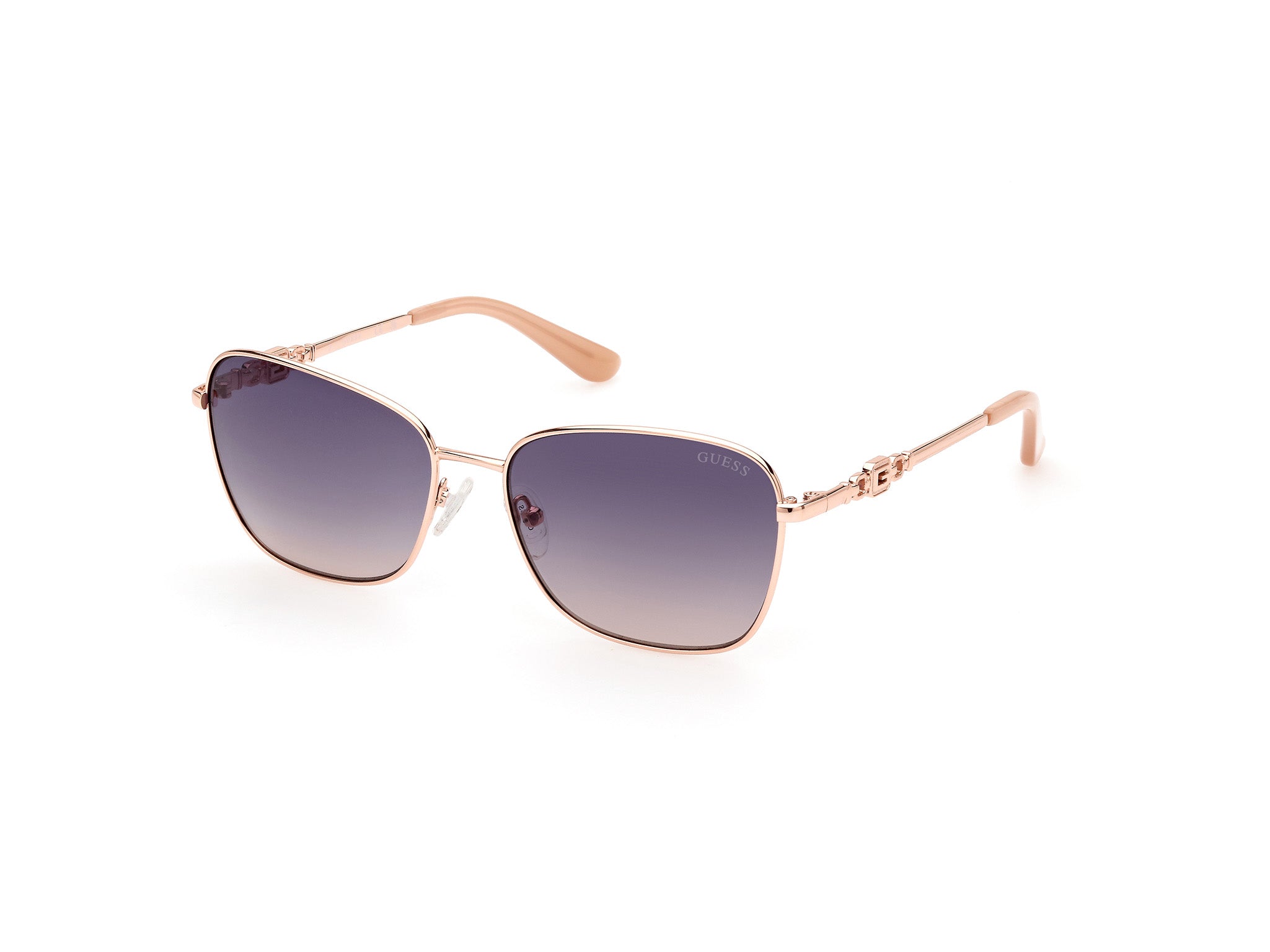 Guess Donna Gu7884 28W Occhiali Da Sole Metallo Oro Blu Farfalla Normale Sfumato