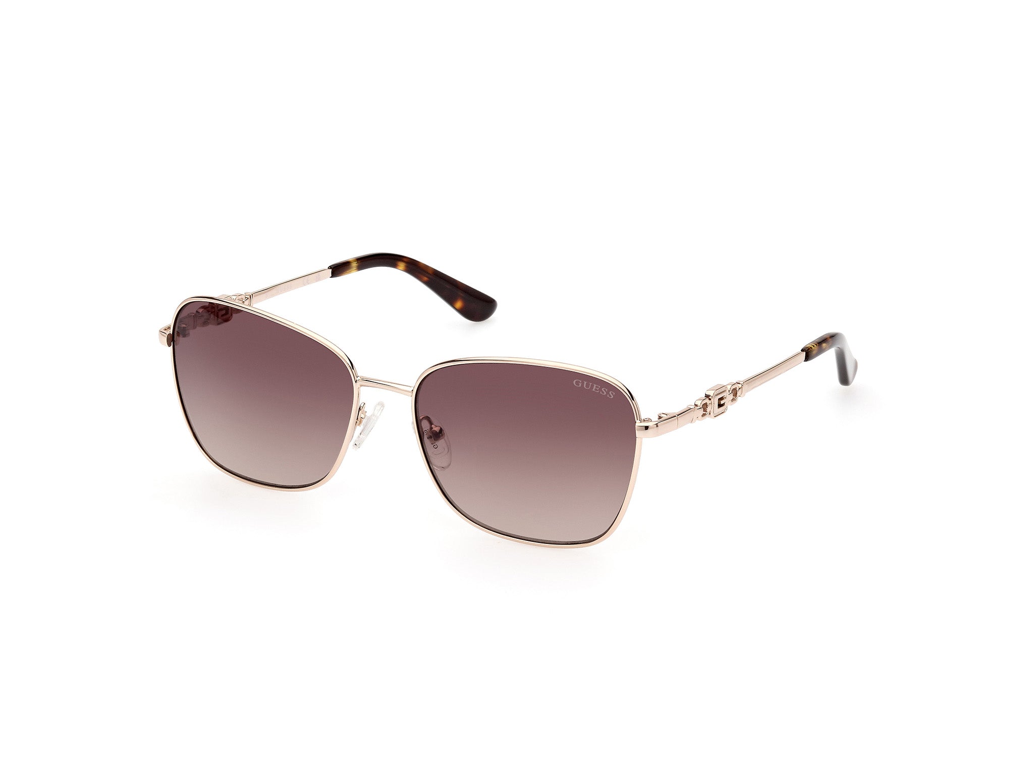 Guess Donna Gu7884 32F Occhiali Da Sole Metallo Oro Marrone Farfalla Normale Sfumato