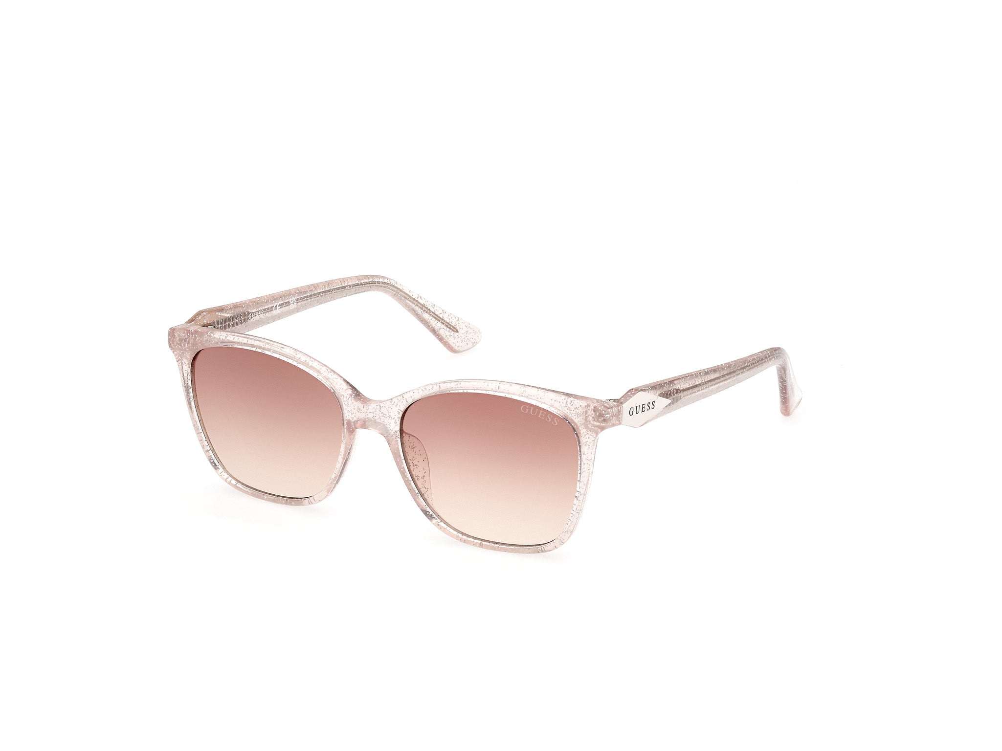 Guess Unisex Gu9238 59F Occhiali Da Sole Iniettato Beige Marrone Squadrata Normale Sfumato
