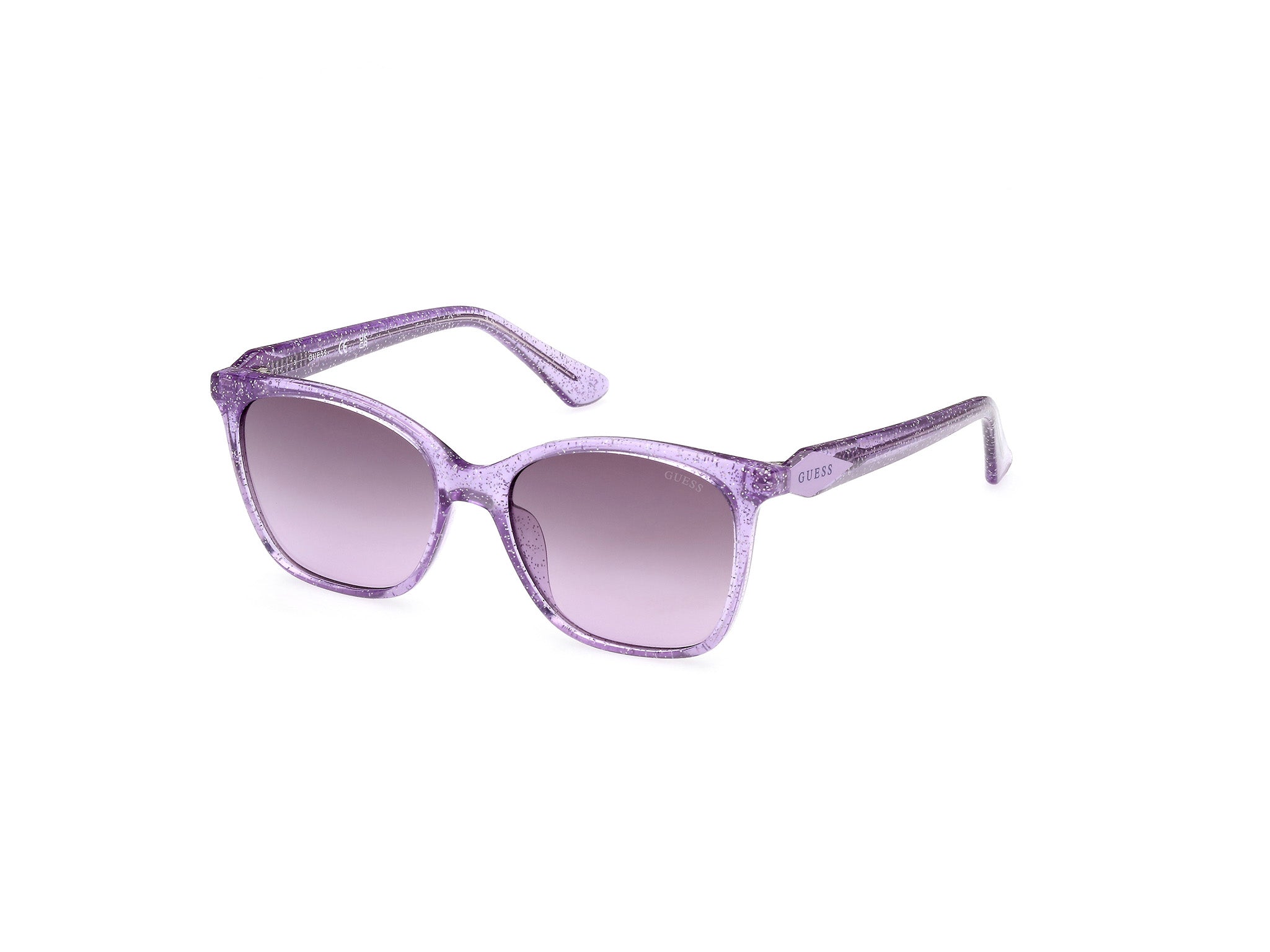 Guess Unisex Gu9238 83Z Occhiali Da Sole Iniettato Viola Viola Squadrata Normale Sfumato