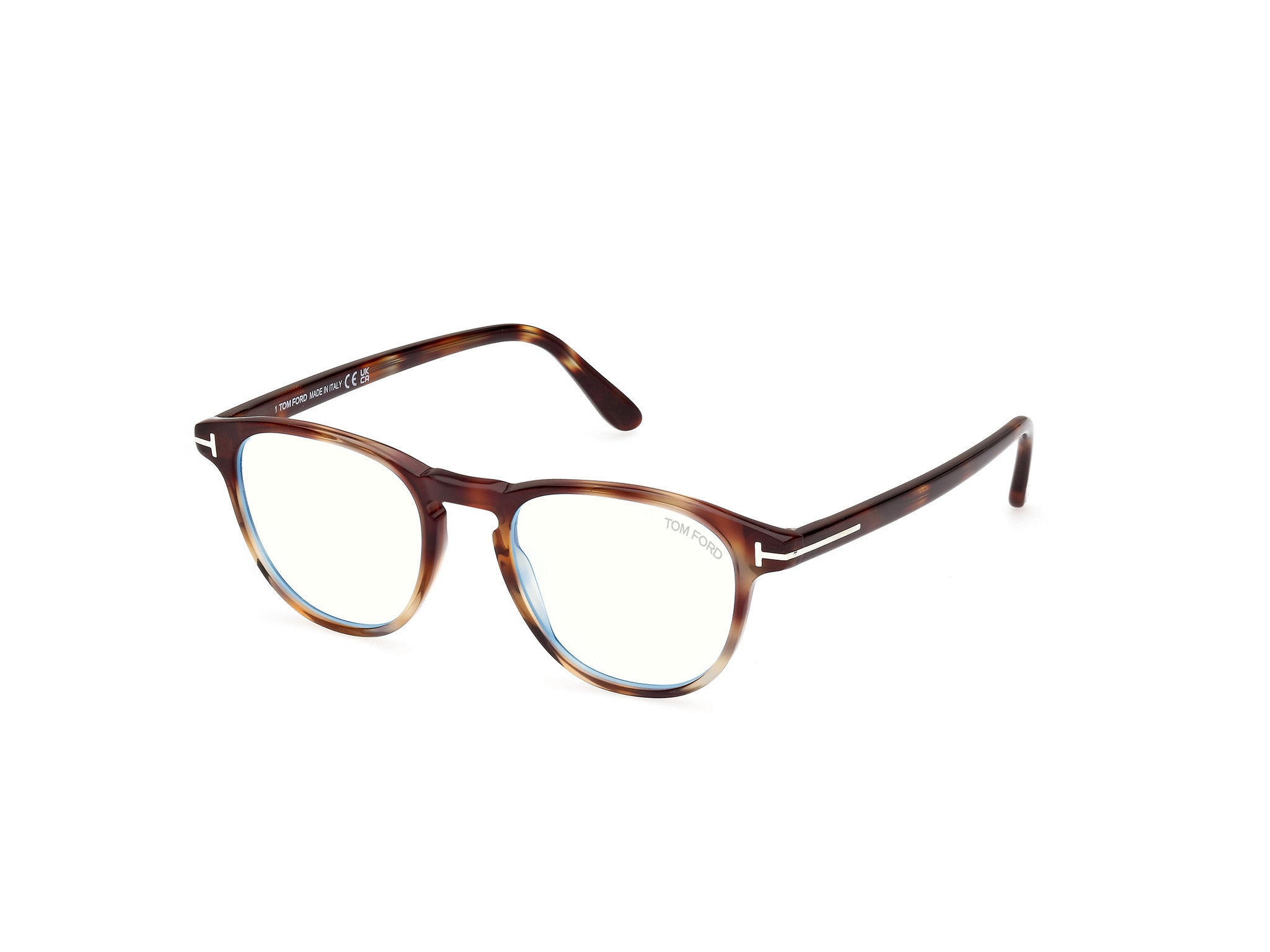 Tom Ford Uomo Ft5899-B 55 Montature Da Vista Acetato Havana  Squadrata Normale