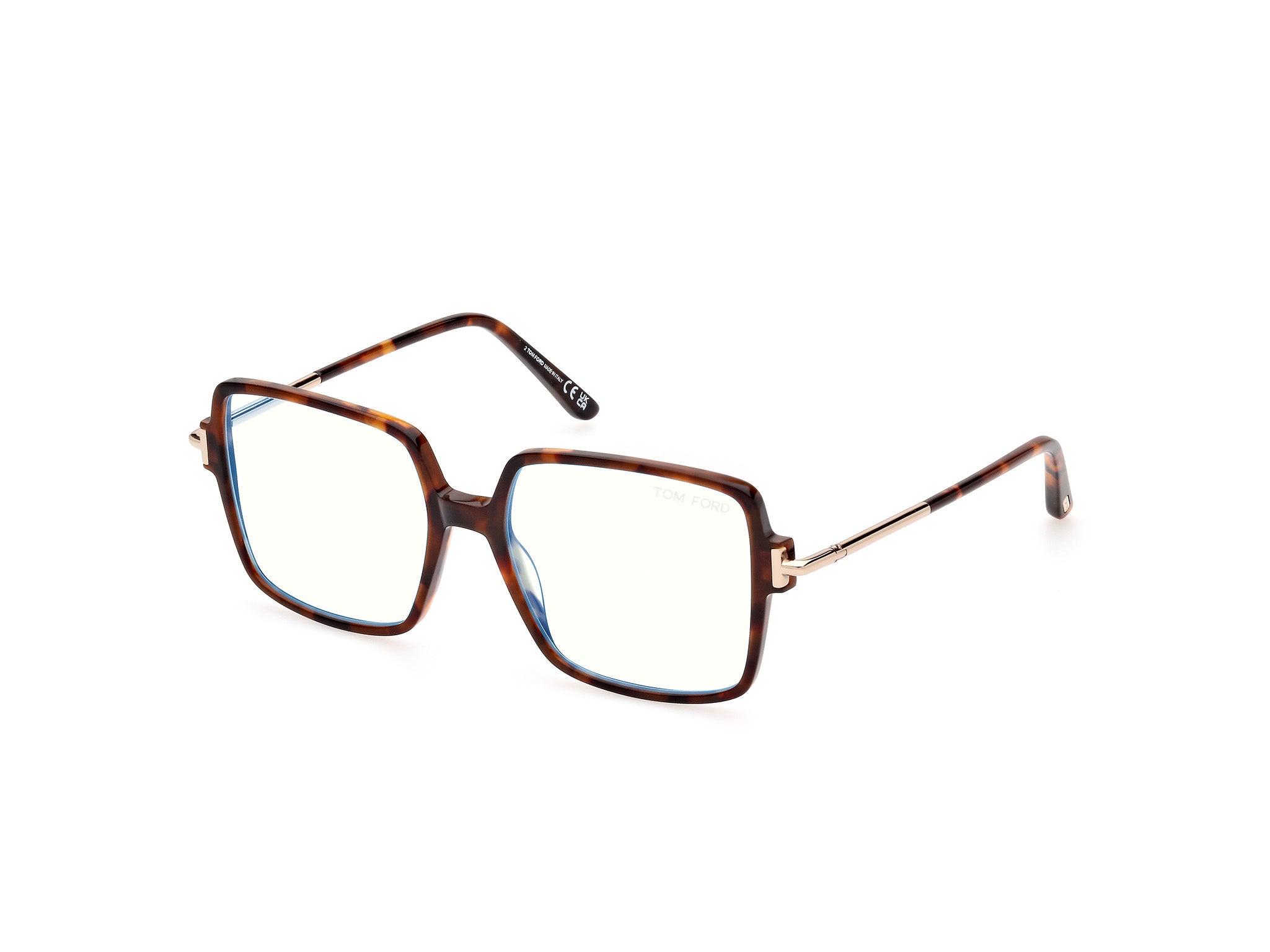 Tom Ford Donna Ft5915-B 52 Montature Da Vista Acetato Havana  Squadrata Normale