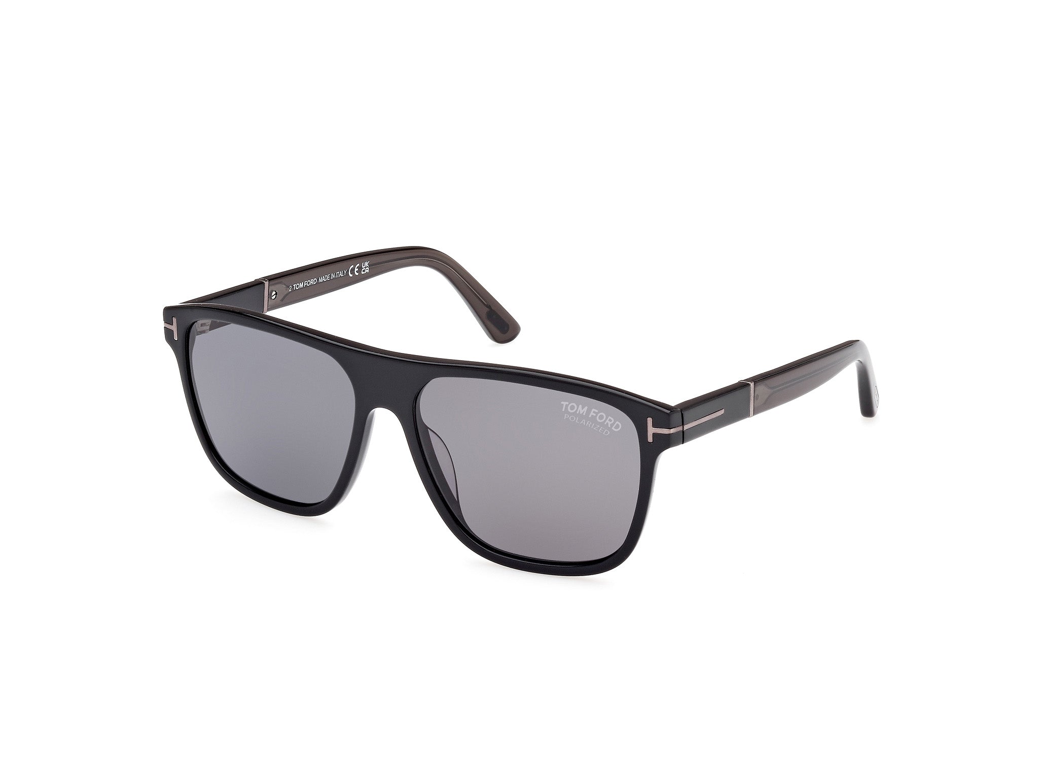 Tom Ford Uomo Ft1081-N Frances 01D Occhiali Da Sole Acetato Nero Grigio Squadrata Polarizzata