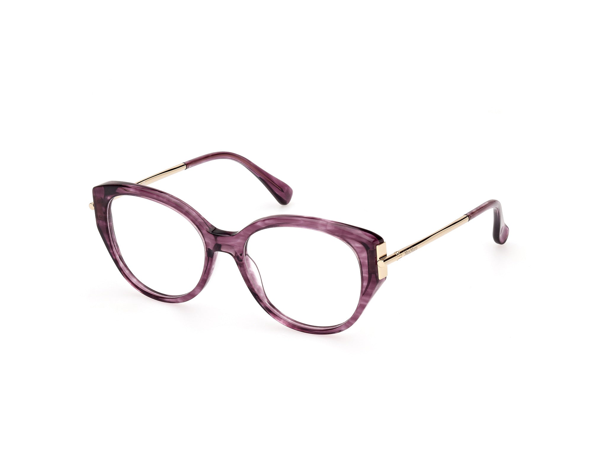 Max Mara Donna Mm5116 083 Montature Da Vista Acetato Viola  Rotonda Normale