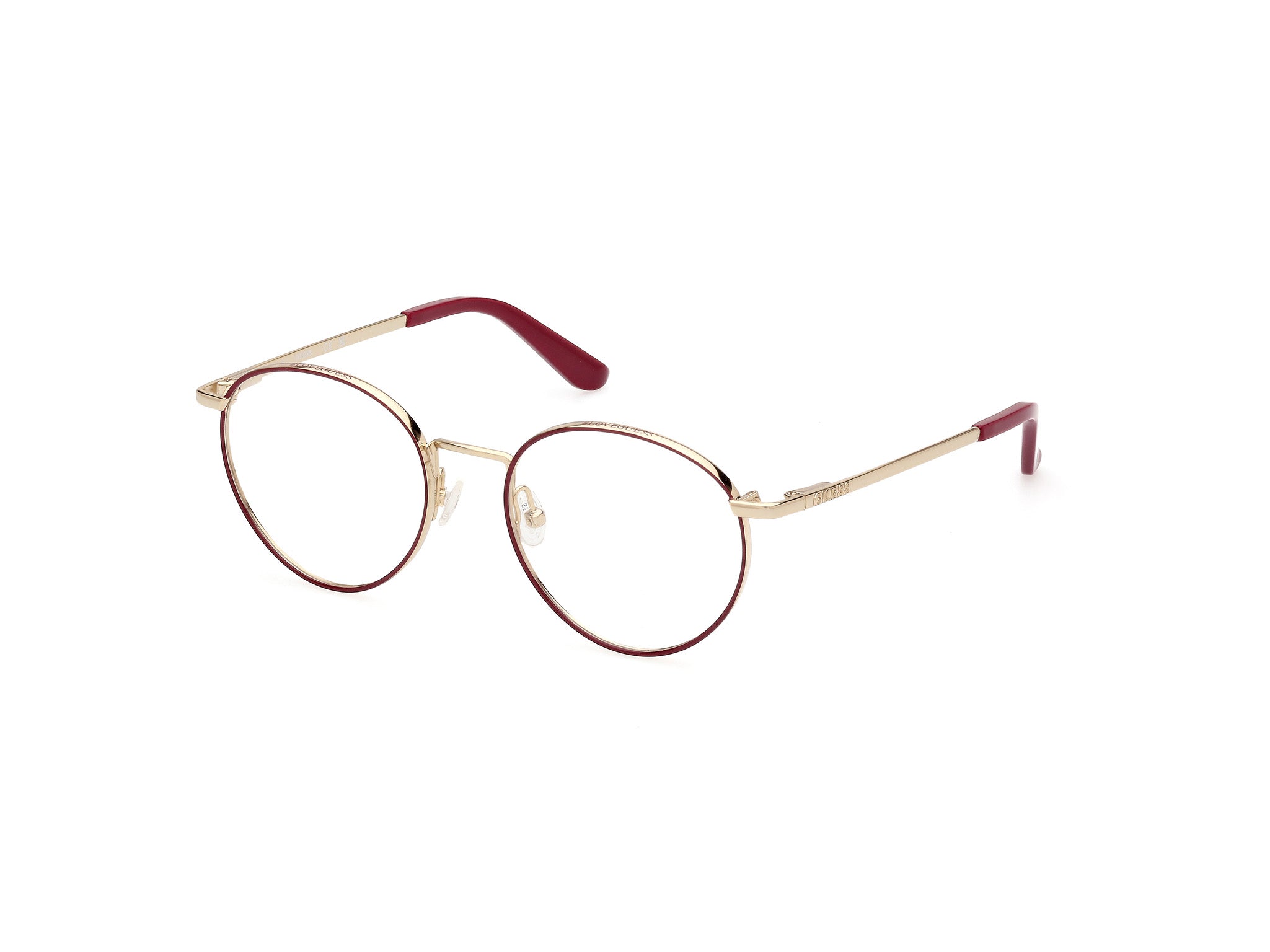 Guess Donna Gu2725 071 Montature Da Vista Metallo Bordeaux  Rotonda Normale