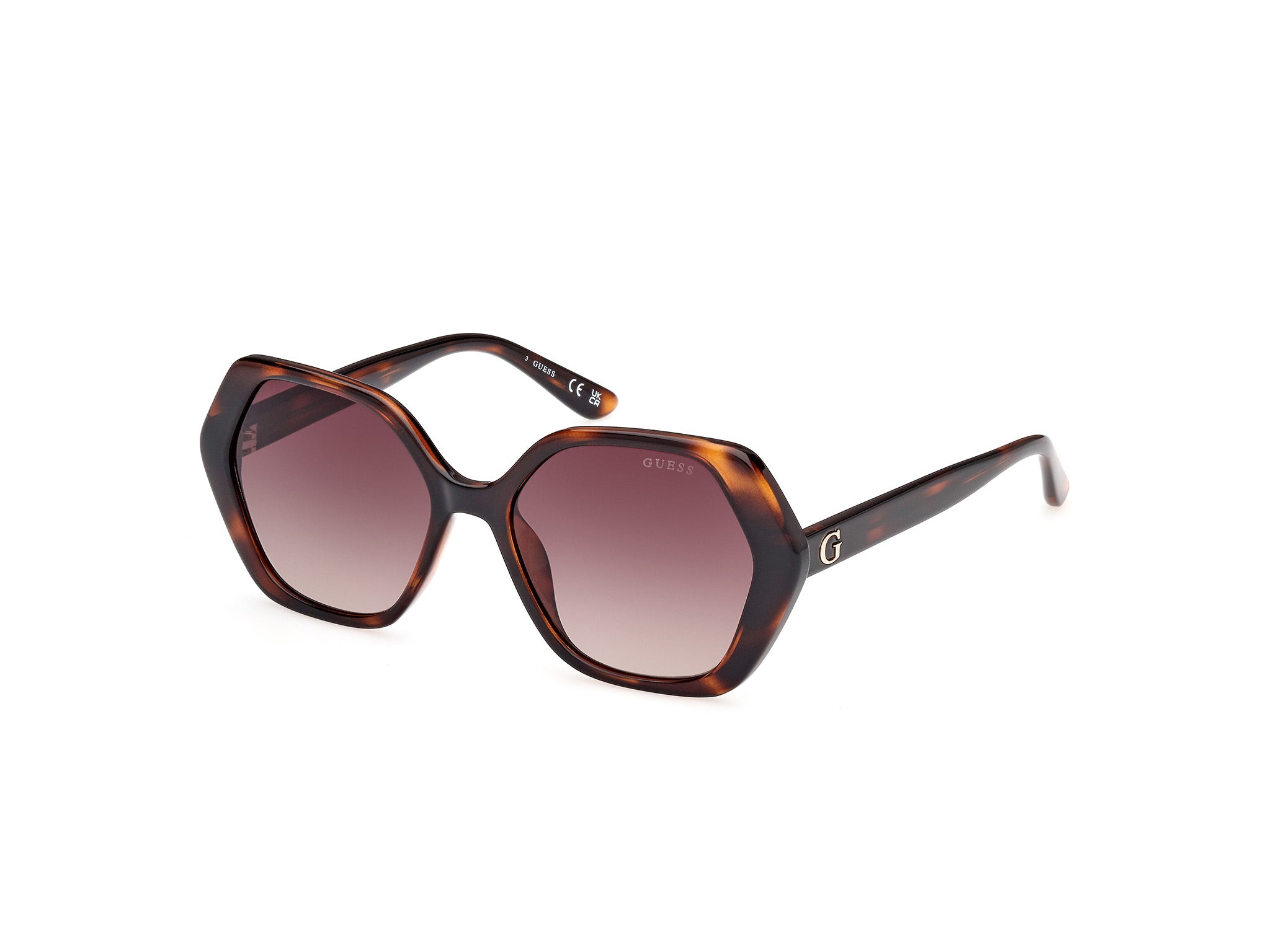 Guess Donna Gu8292 52F Occhiali Da Sole Iniettato   Geometrica Normale Sfumato