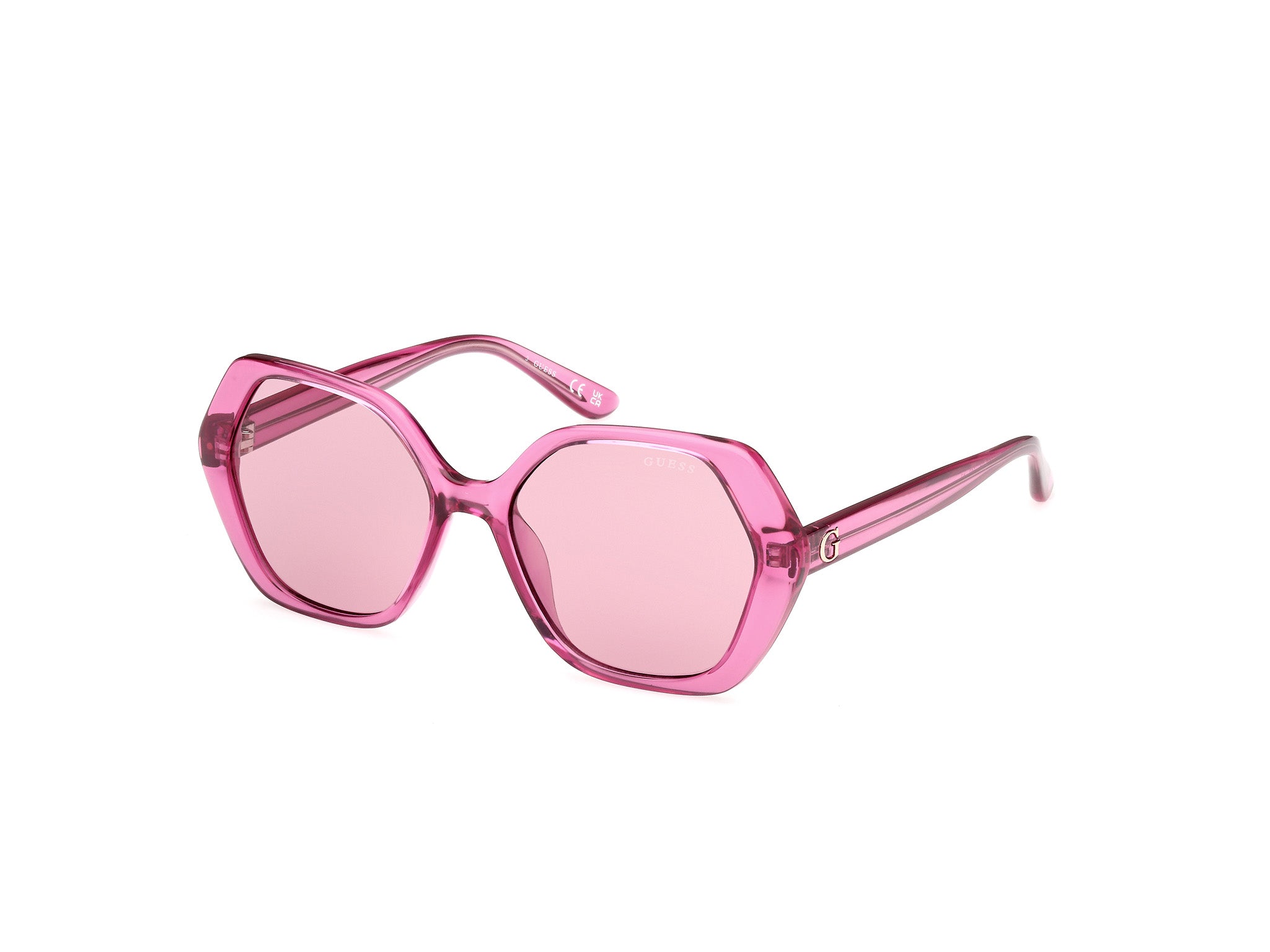 Guess Donna Gu8292 83Y Occhiali Da Sole Iniettato Viola Viola Geometrica Normale