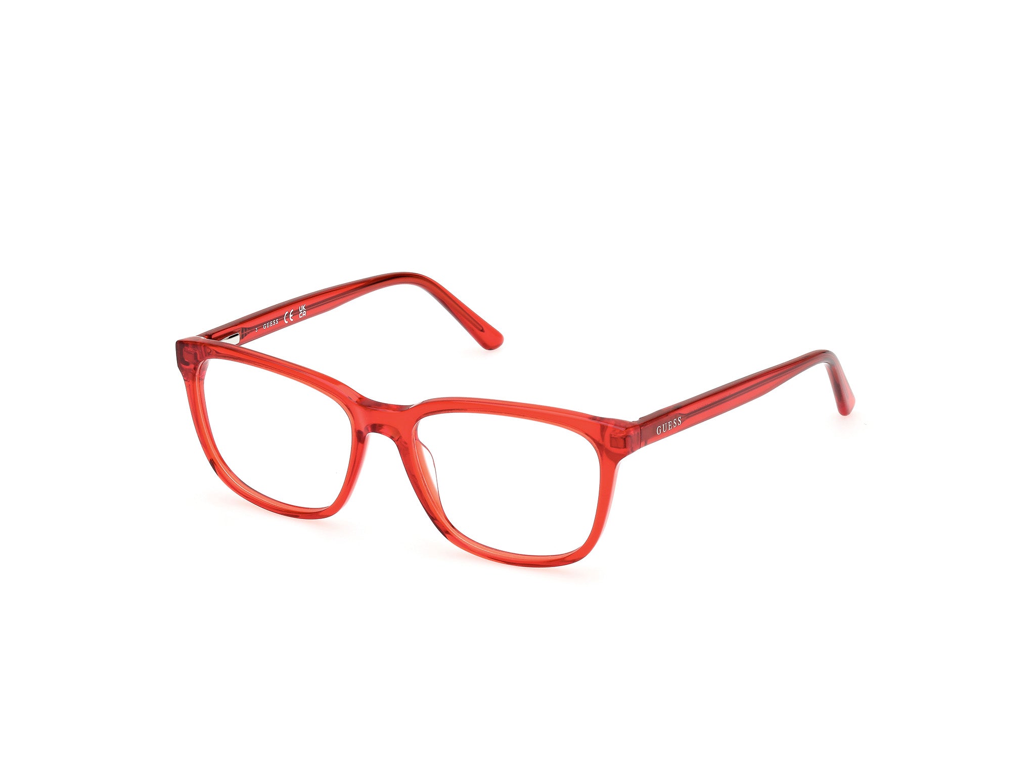 Guess Unisex Gu8269 066 Montature Da Vista Acetato Rosso  Squadrata Normale