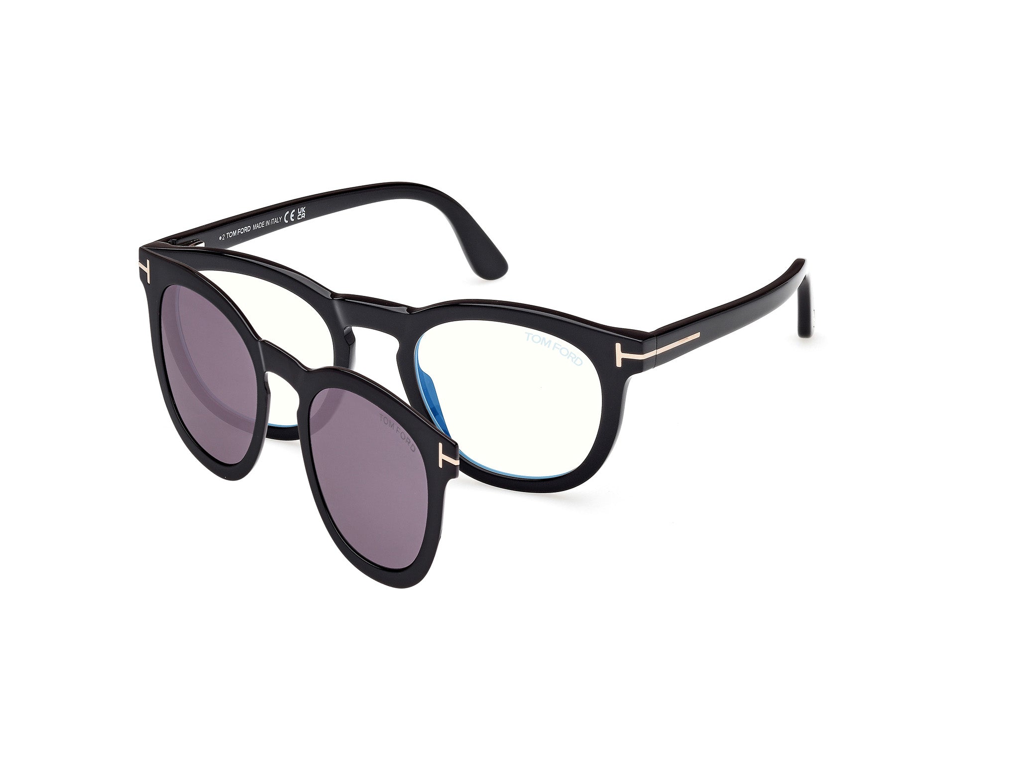 Tom Ford Uomo Ft5993-B 1 Montature Da Vista Acetato Nero  Rotonda Normale