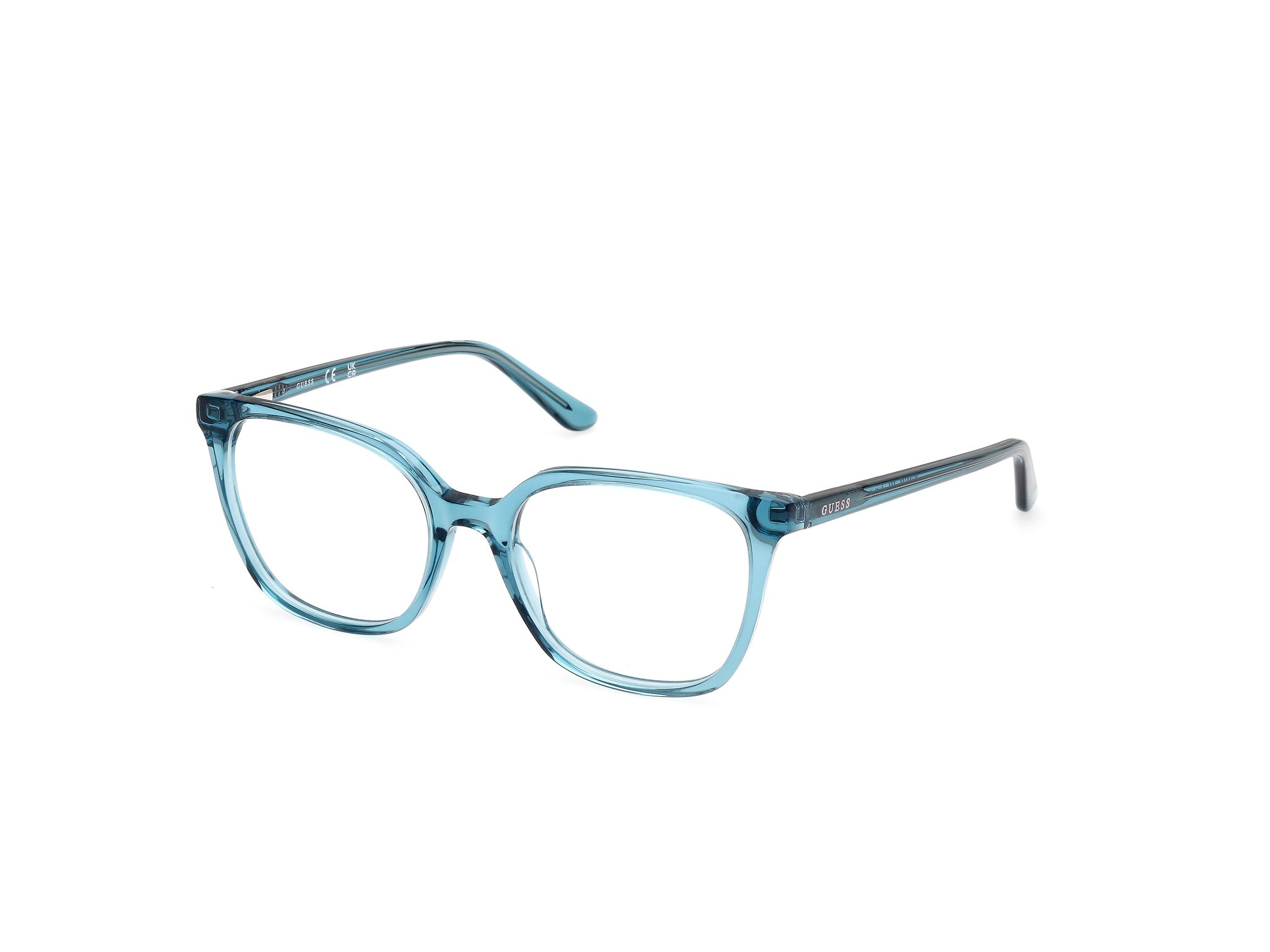 Guess Unisex Gu50165 089 Montature Da Vista Acetato Turchese  Squadrata Normale