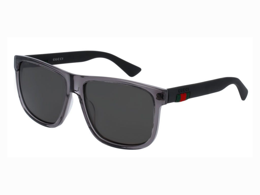 Gucci Uomo Gg0010S 004 Occhiali Da Sole Acetato Grigio Grigio Squadrata Polarizzata