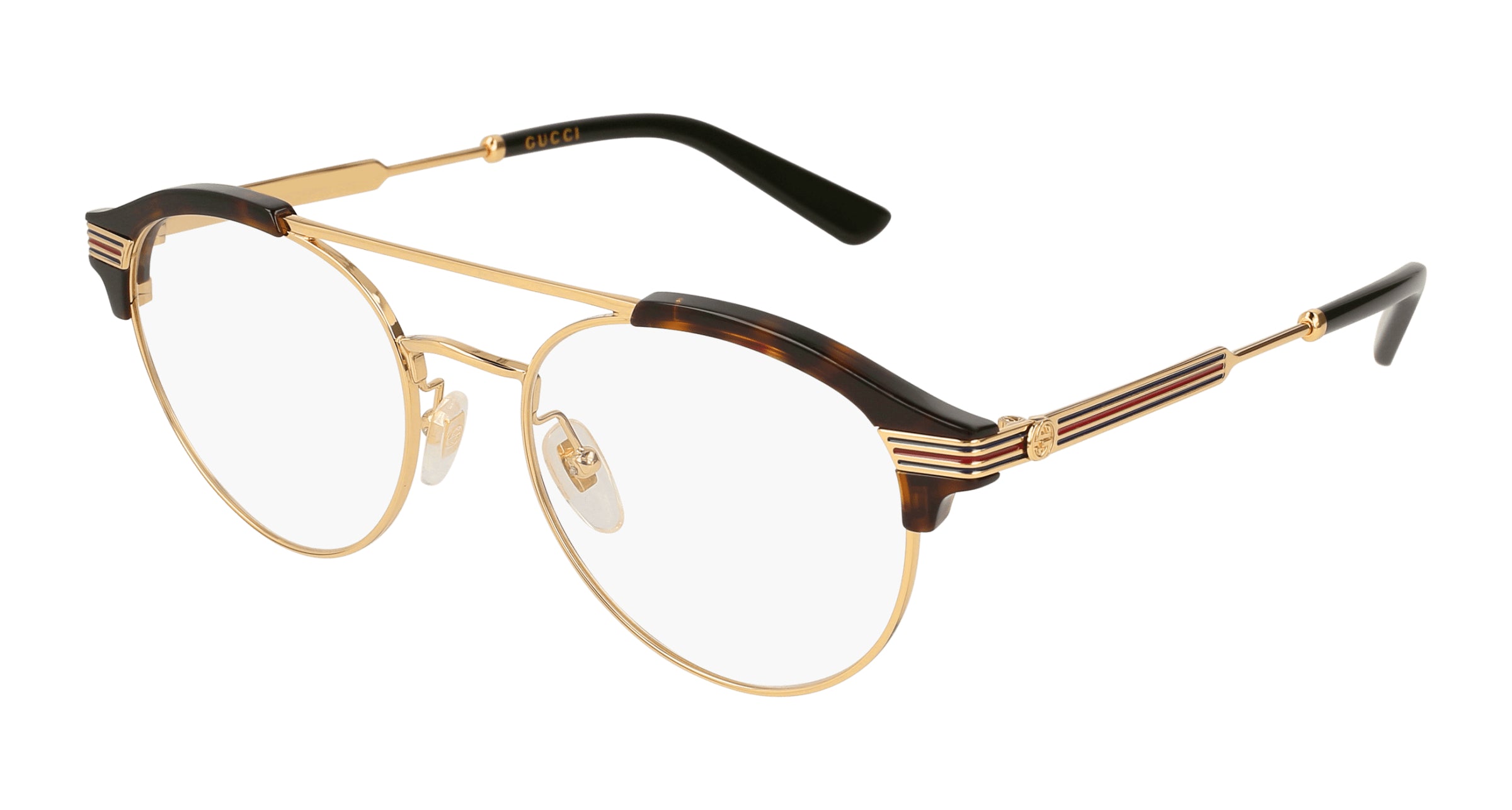 Gucci Uomo Gg0289O 002 Montature Da Vista Metallo Havana  Rotonda