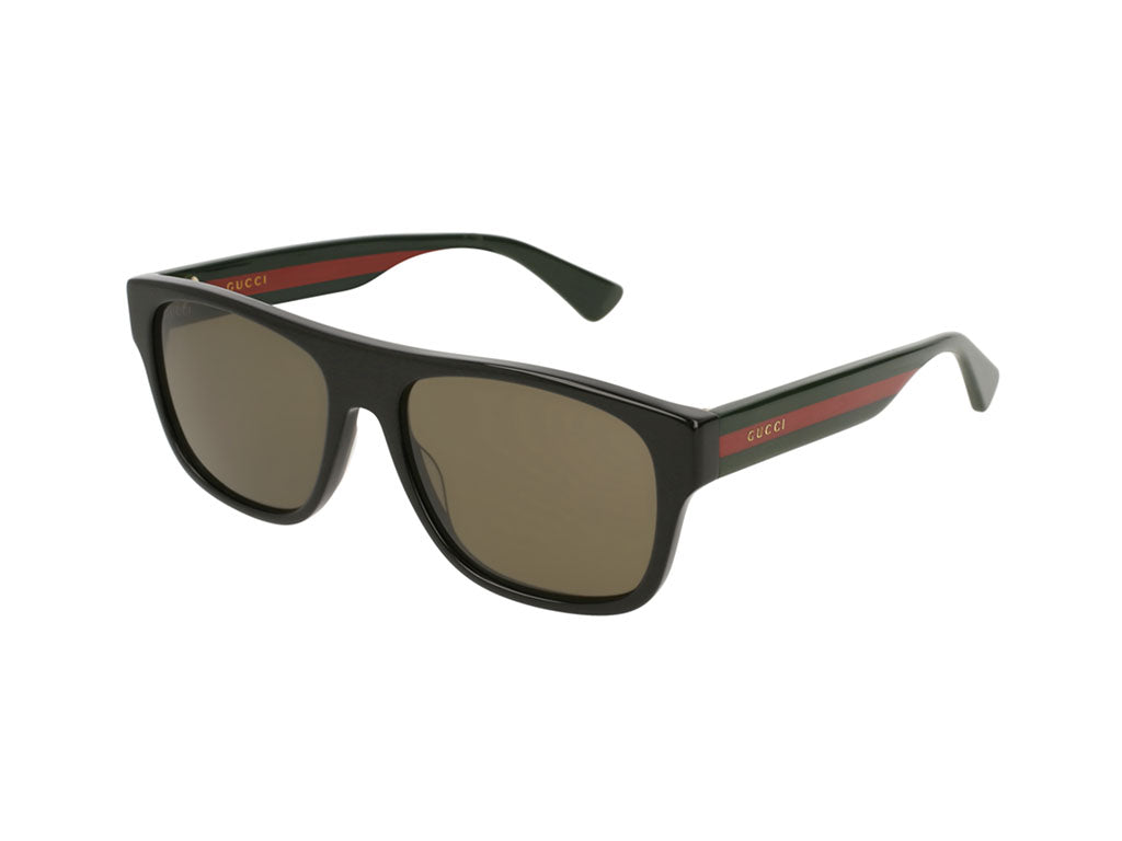Gucci Uomo Gg0341S 002 Occhiali Da Sole Acetato Nero Grigio Squadrata Polarizzata