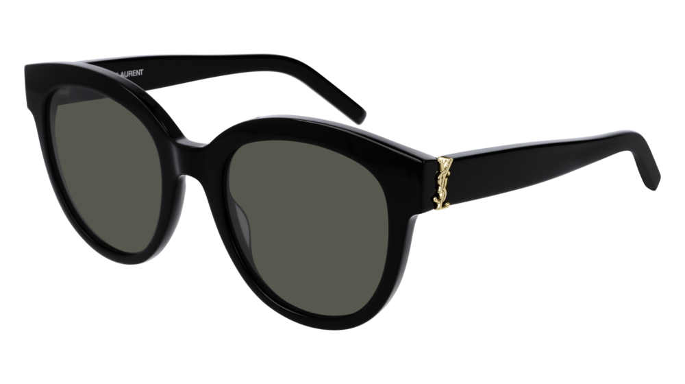 Saint Laurent Donna Sl M29 003 Occhiali Da Sole Acetato Nero Grigio Rotonda Normale