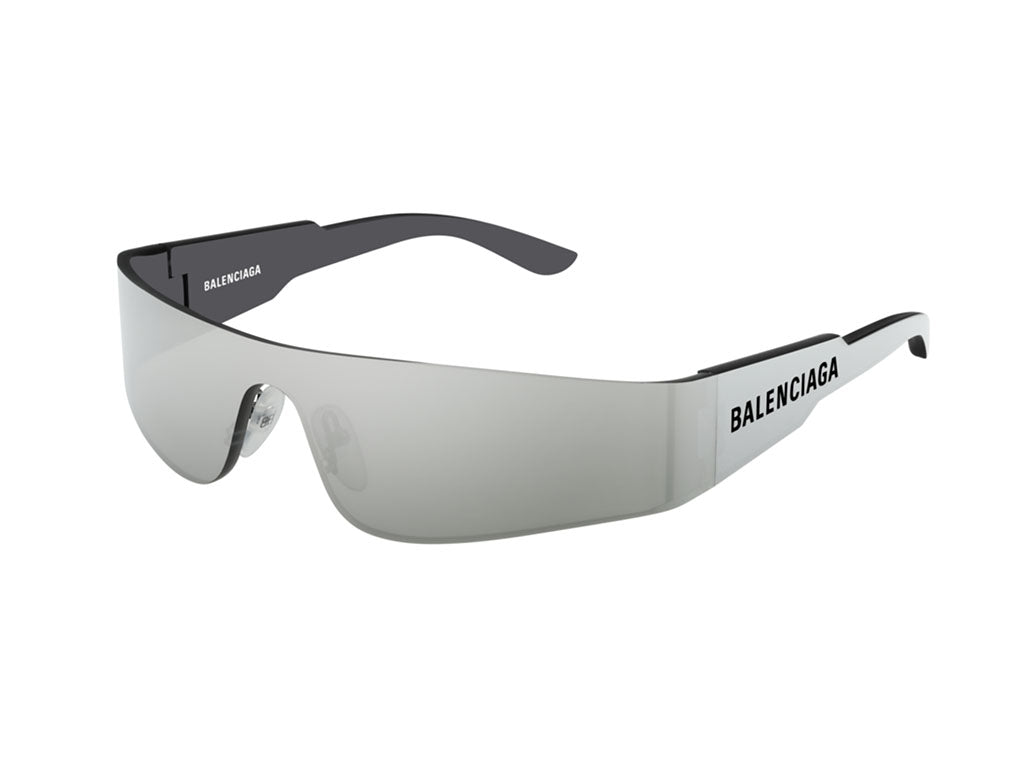Balenciaga Unisex Bb0041S 002 Occhiali Da Sole Nylon Argento Argento Maschera Normale