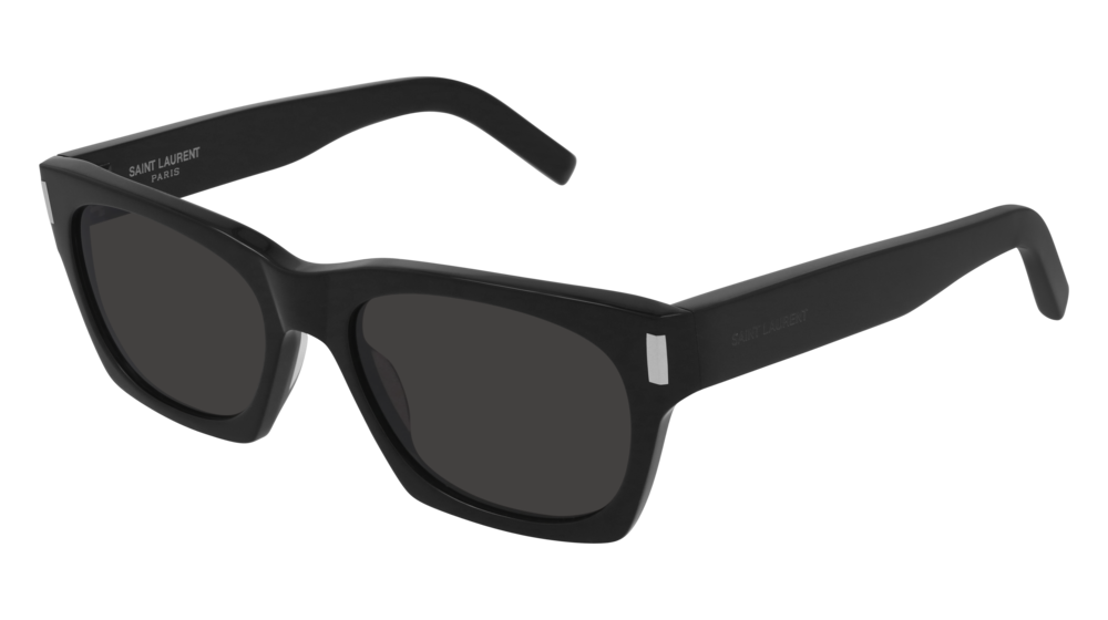 Saint Laurent Unisex Sl 402 001 Occhiali Da Sole Acetato Nero Nero Squadrata Normale