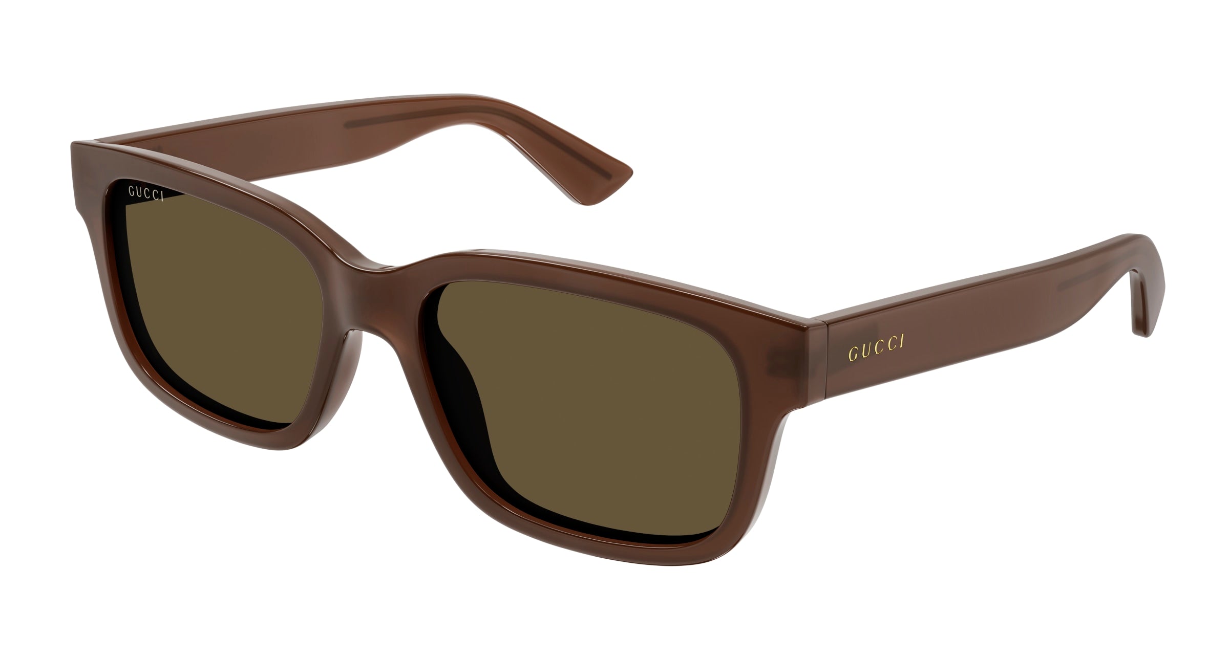 Gucci Uomo Gg1583S 004 Occhiali Da Sole Iniettato Marrone Marrone Squadrata