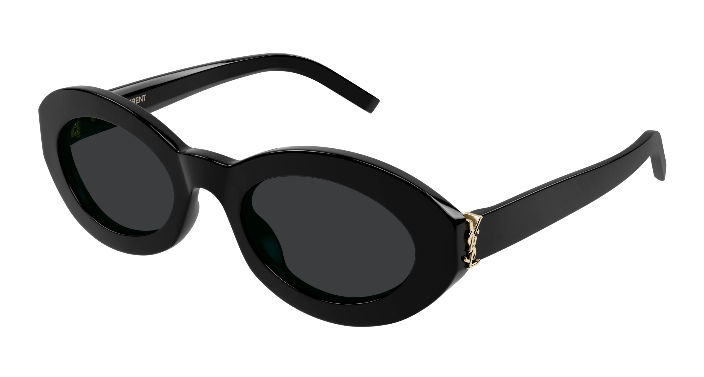 Saint Laurent Donna Sl M136 001 Occhiali Da Sole Acetato Nero Nero Rotonda
