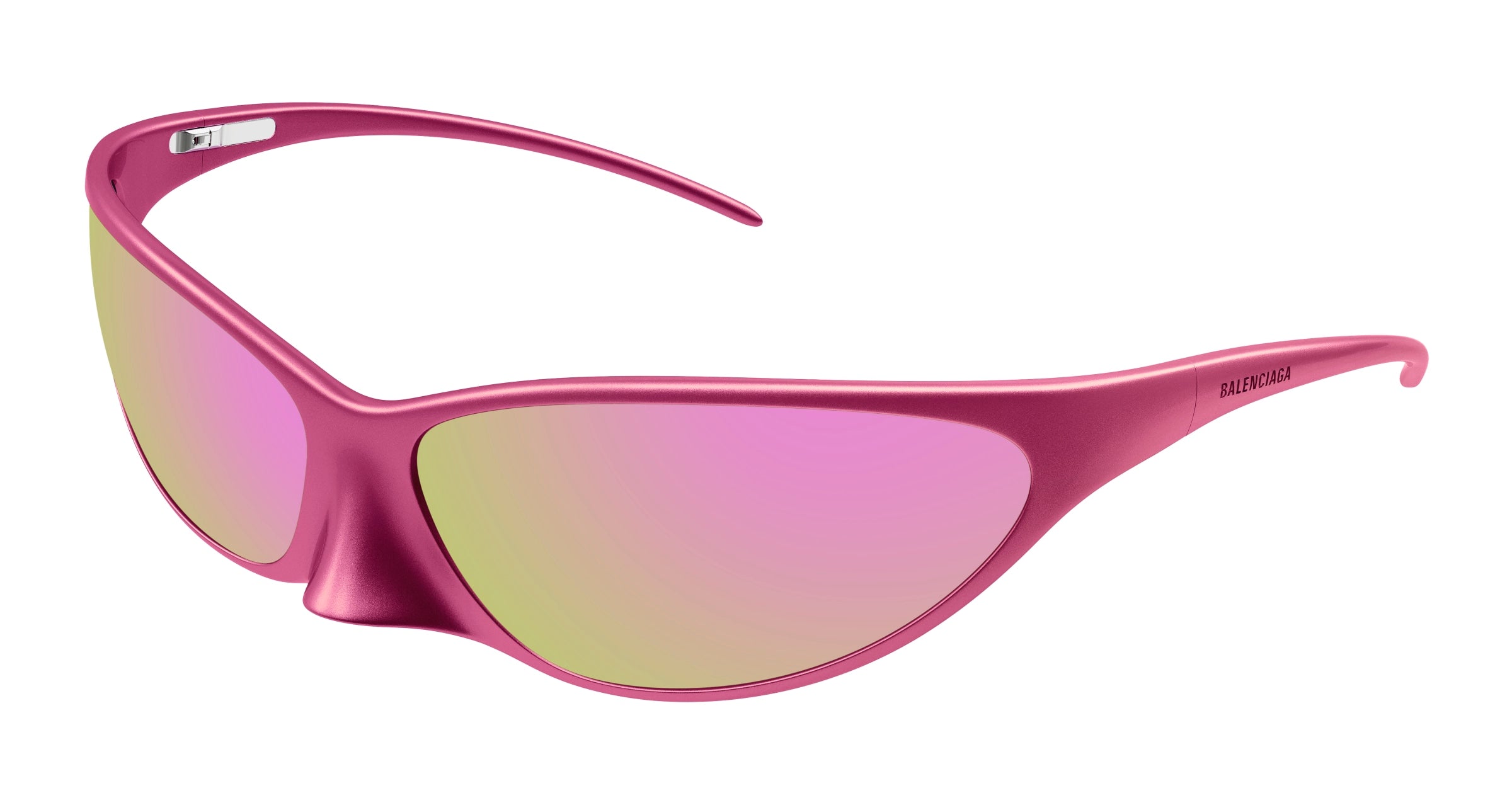 Balenciaga Unisex Bb0349S 007 Occhiali Da Sole  Rosa Rosa Rotonda