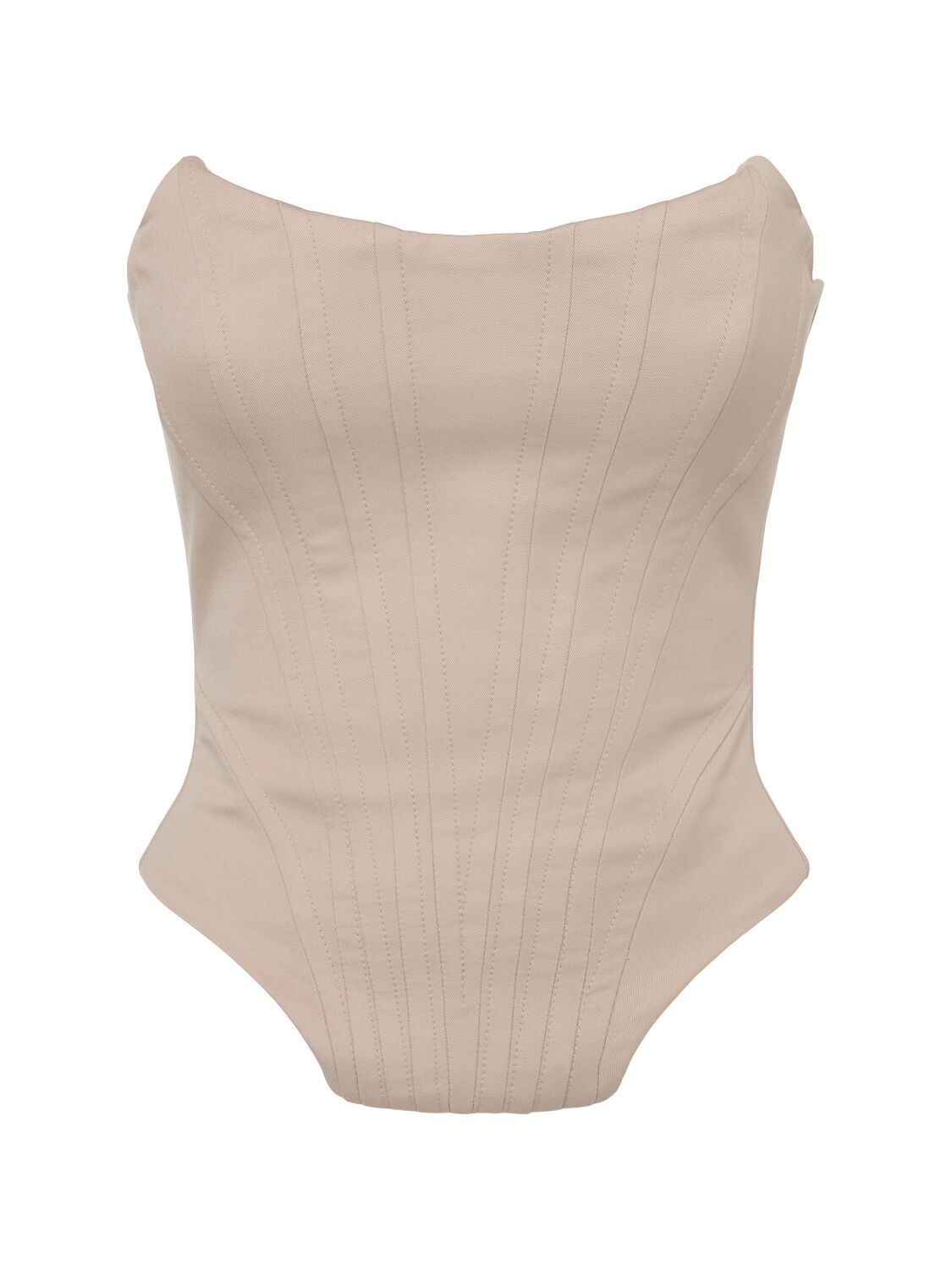 Wool Strapless Bustier Top