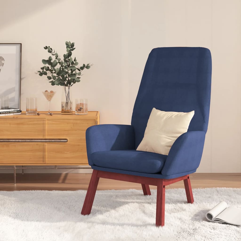 Sedia relax blu in tessuto cod mxl 32624