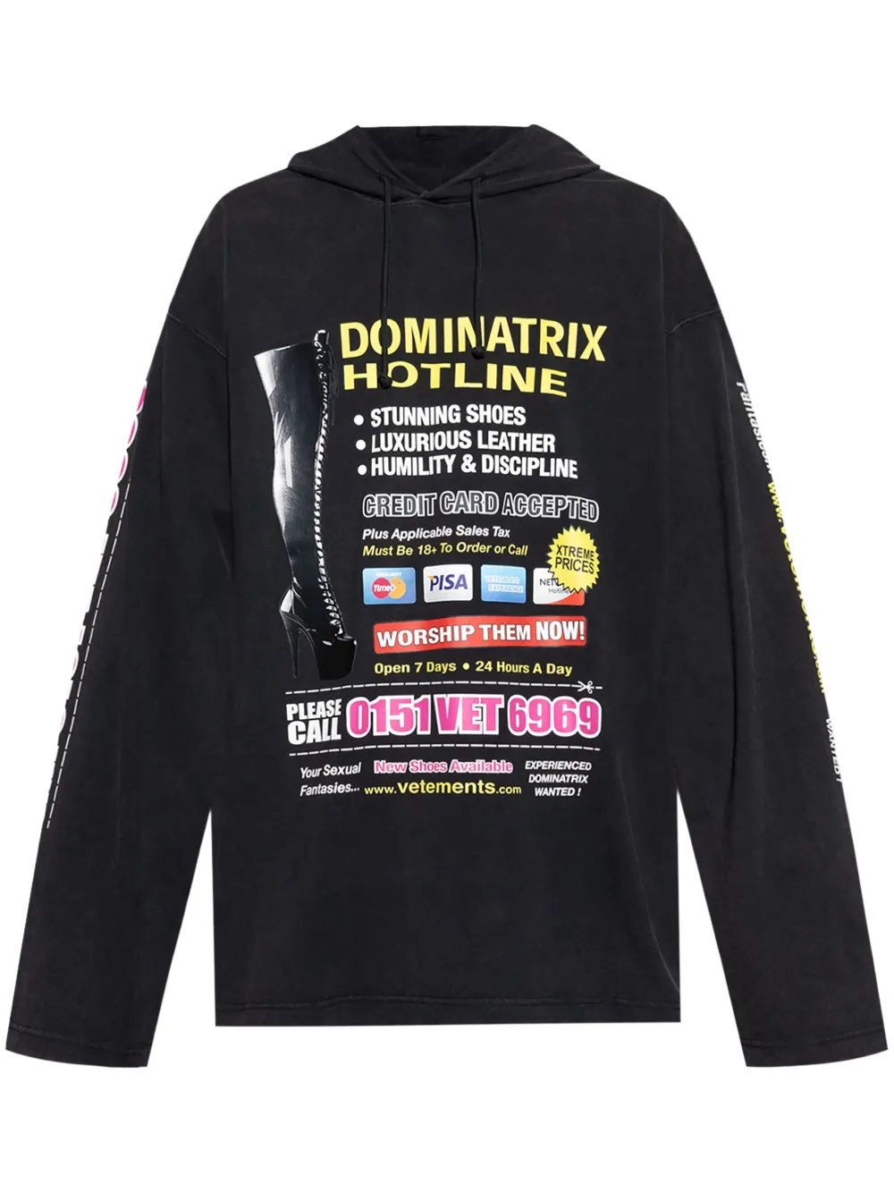 VETEMENTS graphic-print hoodie - Nero