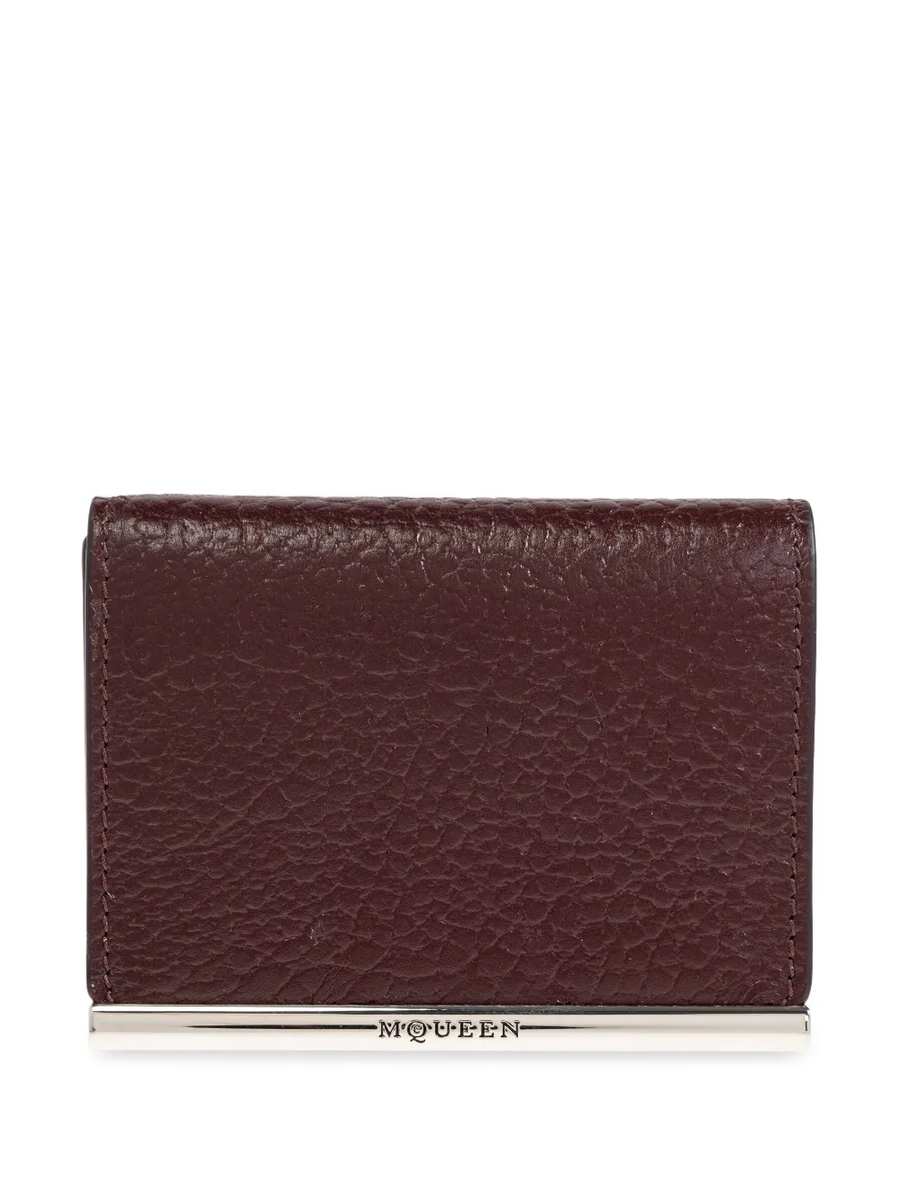 Alexander McQueen leather clutch bag - Marrone