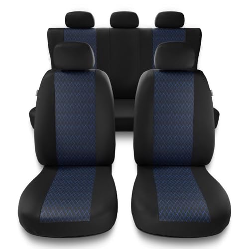 Mossa Coprisedili Compatibili Con Kia Stonic (2017-2019) - Fodere Sedili - Set Coprisedili Auto Universali - Pf-Bl