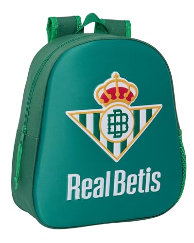 Safta Real Betis - Zaino Da Scuola, Con Design 3D, Adattabile A Carrozzina, Ideale Per Bambini Di Diverse Età, Comodo E Versatile, Qualità E Resistenz