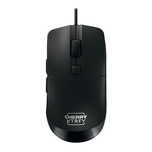 Cherry Xtrfy M50, Mouse Da Gaming Cablato Leggero, Forma Ergonomica Per Comfort E Controllo Ideale, 5 Profili On-Board, Porta Usb-A, Nero