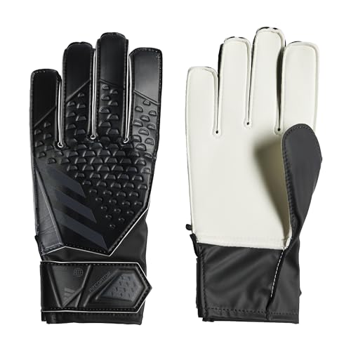Adidas Unisex - Bambini E Ragazzi Goalkeeper Gloves (W/O Fingersave) Pred Gl Trn J, Nero/Nero, Hy4077, 7