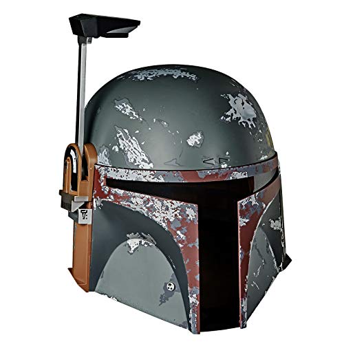 Hasbro Casco Boba Fett Replica Star Wars Con Leggero Indossabile Serie Nera In Pvc 27,5X33X26,5 Cm
