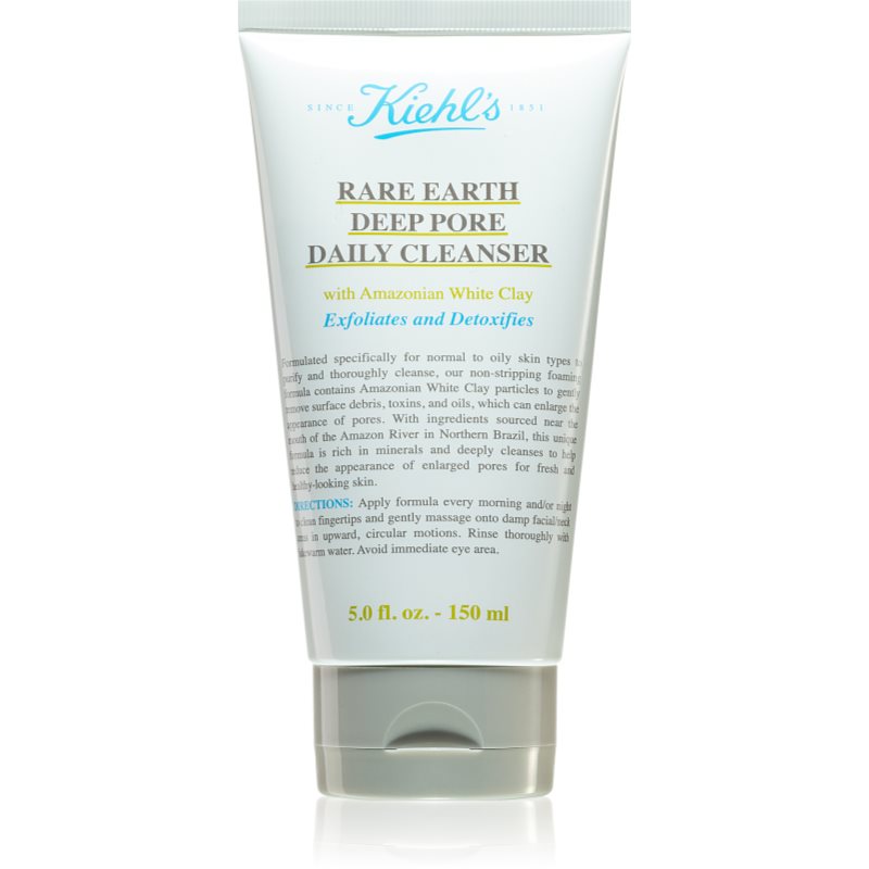 Kiehl'S Rare Earth Deep Pore Daily Cleanser Crema Detergente Detossinante Per Chiudere I Pori 150 Ml