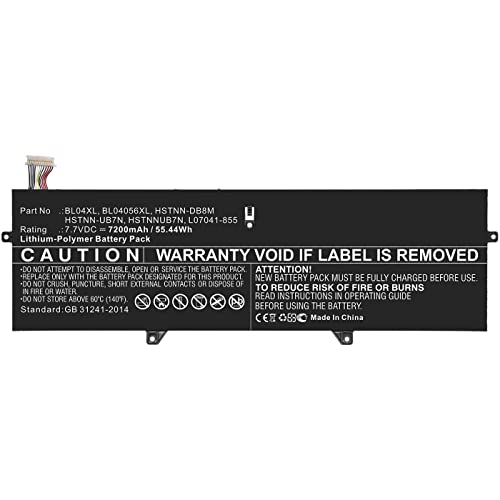 Coreparts Laptop Battery For Hp 52Wh 4Cell Li-Ion 7.7V, Bl04Xl, Bl04056Xl, Hstnn-Db8M, Hstn (52Wh 4Cell Li-Ion 7.7V 6800Mah Black, For Elitebook X360