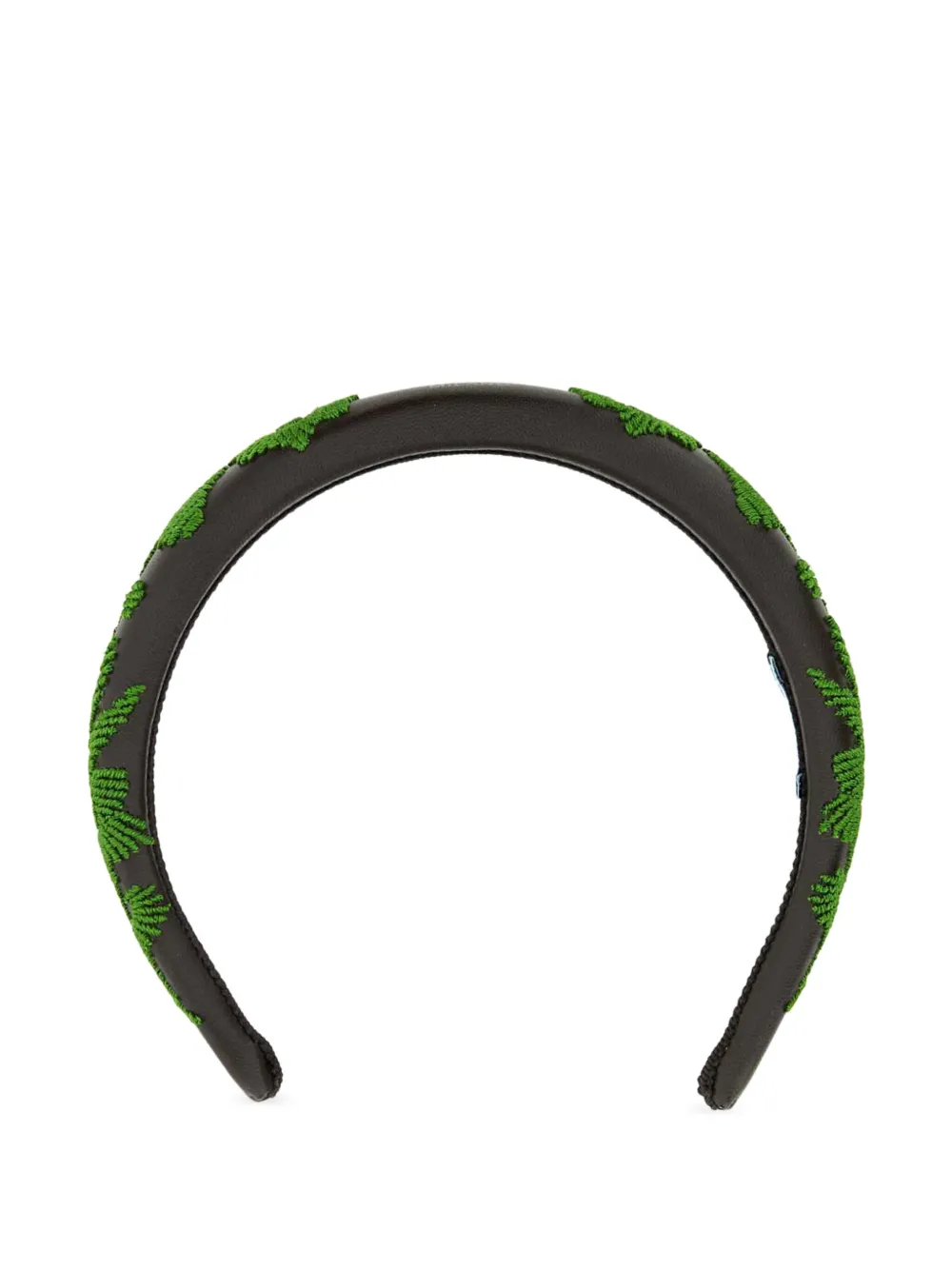 Prada floral-embroidered hair band - Nero