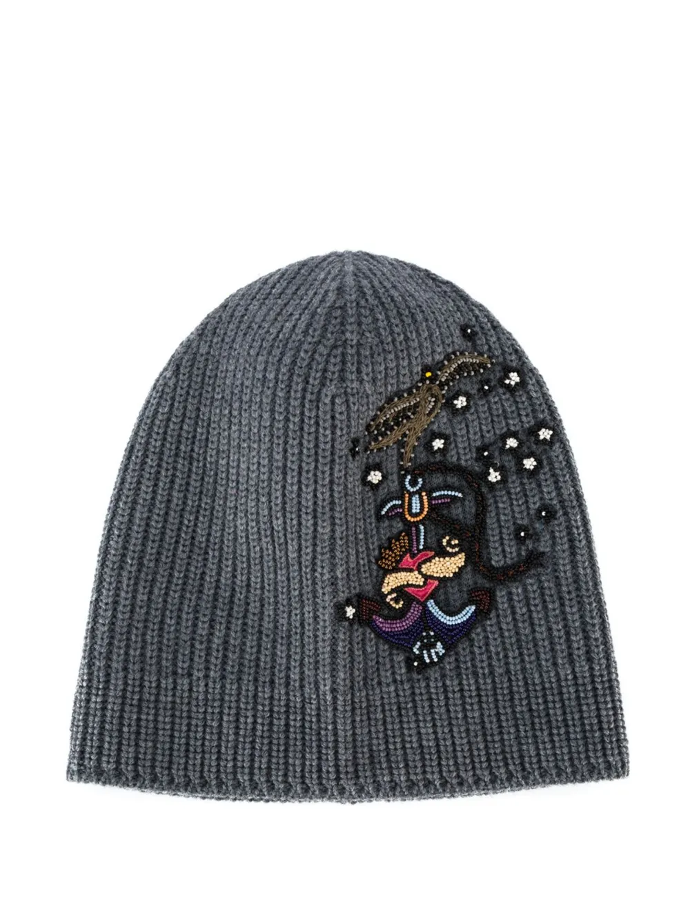 Valentino Garavani bead-embellished beanie - Grigio