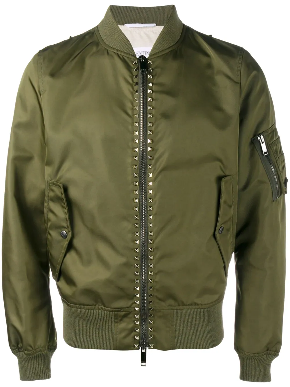 Valentino Garavani Rockstud bomber jacket - Verde