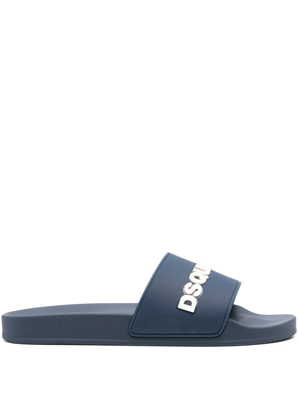 DSQUARED2 logo-embossed slides - Blu