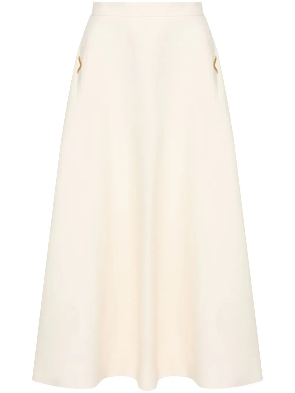 Valentino Garavani crepe midi skirt - Toni neutri