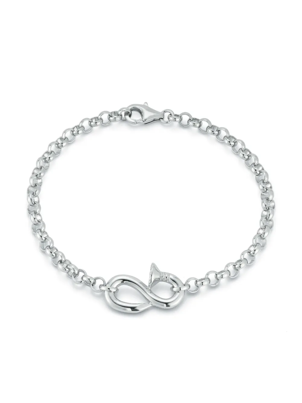 Mateo sterling silver Bent Nail bracelet - Argento