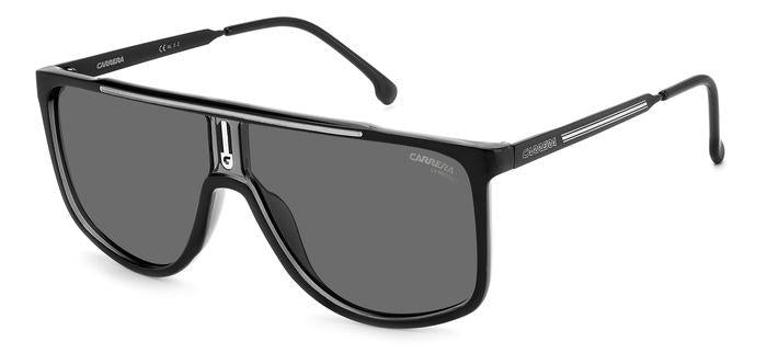 Carrera Uomo Carrera 1056/S 08A/M9 Occhiali Da Sole Plastica Nero Grigio Squadrata Polarizzata