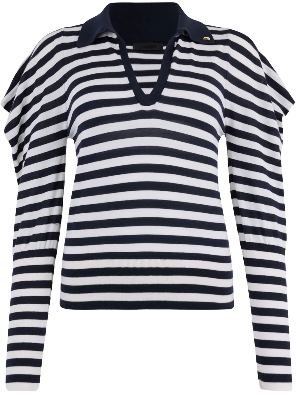 LIU JO White and blue wool and cashmere jumper