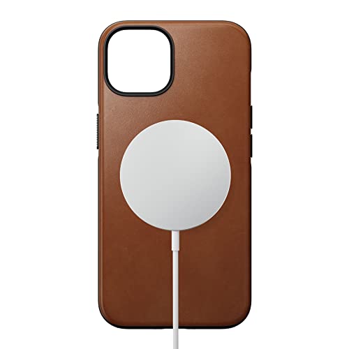 Nomad Modern Magsafe - Cover In Pelle Per Iphone 14 - Marrone Chiaro