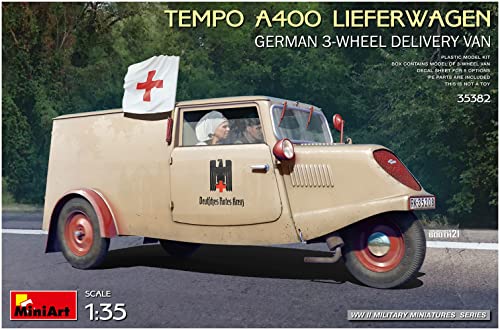 Miniart Min35382 1:35-Tempo A400 Lieferwagen 3-Wheel Van Scale Model Kit, Non Verniciato