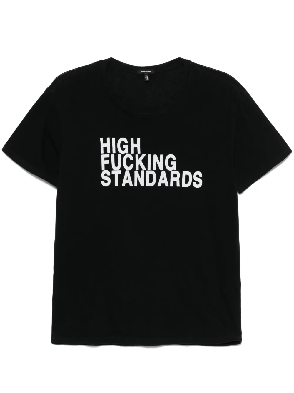 R13 T-shirt High F Standards Boy - Nero