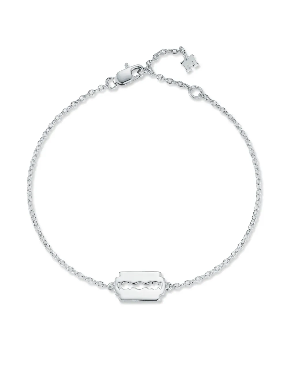 Mateo 14K white gold Mini Razor Blade bracelet - Oro
